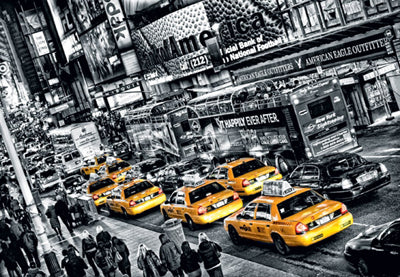 Cabs Queue by Michael Feldmann | 15 3/4 x 19 3/4 Fine Art Print