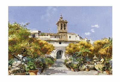 On The Patio by Garcia y Rodriguez | 11 3/4 x 15 3/4 Fine Art Print