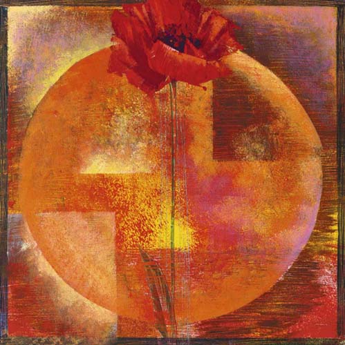 Red Poppy by Yvonne Dulac | 19 3/4 x 19 3/4 Fine Art Print