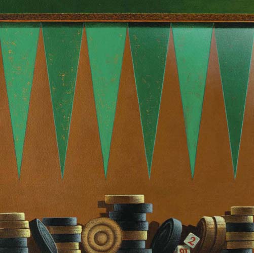 Backgammon by Bill Romero | 19 3/4 x 19 3/4 Fine Art Print