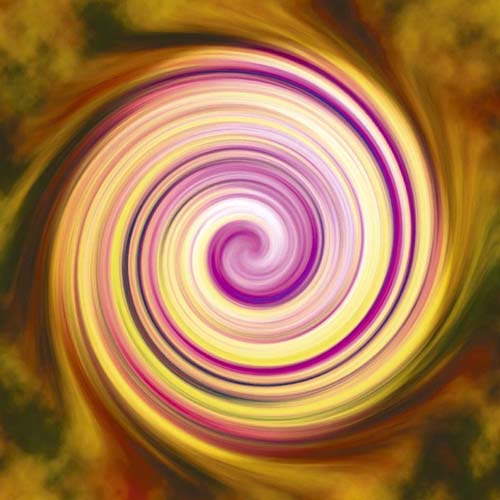 Yellow Vortex by Anja | 19 3/4 x 19 3/4 Fine Art Print