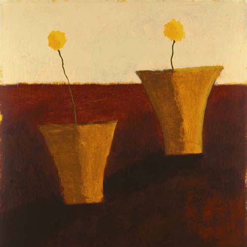 Two Yellow Flowers I by Jamie Oliver | 19 3/4 x 19 3/4 Fine Art Print