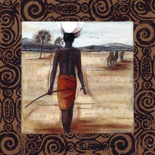 Camel Herd by Emilie Gerard | 11 3/4 x 11 3/4 Fine Art Print