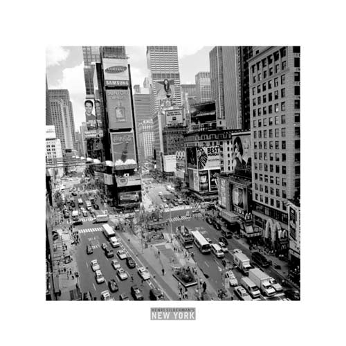 Times Square Afternoon by Henri Silberman | 11 3/4 x 11 3/4 Fine Art Print