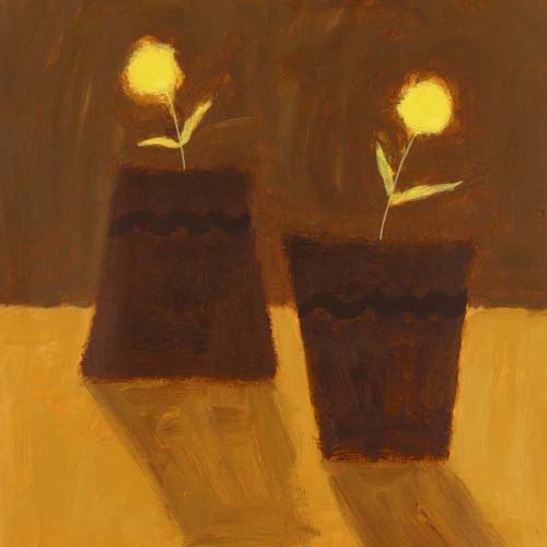 Two Yellow Flowers III by Jamie Oliver | 11 3/4 x 11 3/4 Fine Art Print