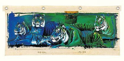 White Tigers by Rolf Knie | 19 3/4 x 39 1/2 Fine Art Print