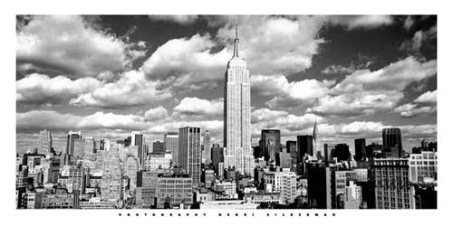 Framed Art Clouds Over Manhattan by Henri Silberman | 19 3/4 x 39 1/2