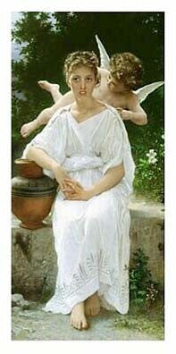 Premiers Amours by William-Adolphe Bouguereau | 39 1/2 x 19 3/4 Art