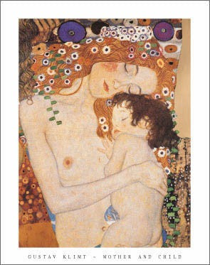 Mother and Child by Gustav Klimt | 28 x 22 Fine Art Print