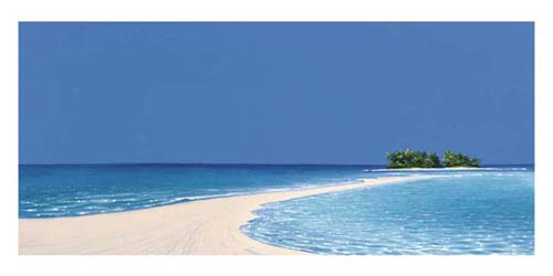 Framed Art Island in the Sun III by Werner Eick | 19 3/4 x 39 1/2