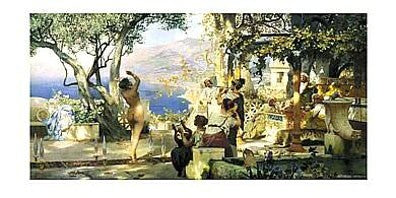 A Dance Between the Swords by Henryk Siemiradzki | 19 3/4 x 39 1/2 