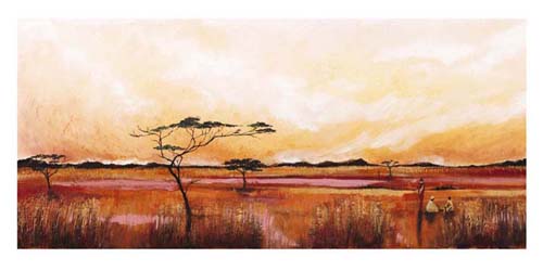 Bhundu Landscape IV by Emilie Gerard | 19 3/4 x 39 1/2 Fine Art Print