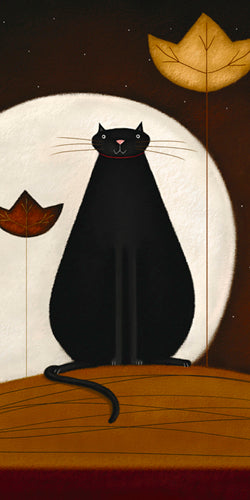 Cat and the Moon II by Jo Parry | 39 1/2 x 19 3/4 Fine Art Print