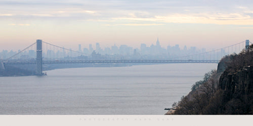 George Washington Bridge at Dawn by Hank Gans | 19 3/4 x 39 1/2 Art