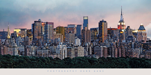 Framed Art New York Skyline by Hank Gans | 19 3/4 x 39 1/2