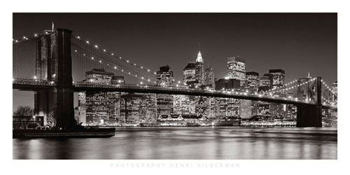 Framed Art Brooklyn Bridge, 2007 by Henri Silberman | 19 3/4 x 39 1/2