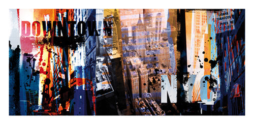 Framed Art Downtown, NYC by Don Carlson | 19 3/4 x 39 1/2