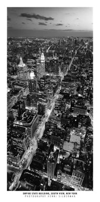 Framed Art From the Empire State Building, South View by Henri Silberman