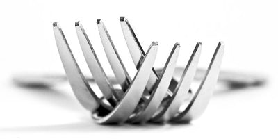 Framed Art Two Forks Facing Up by Photography Collection | 19 3/4 x 39 1/2 Art...