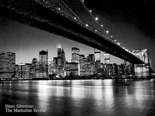 Manhattan Skyline by Henri Silberman | 35 ½ x 47 ¼ Fine Art Print