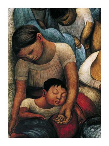 Framed Art La Noche de los Pobres by Diego Rivera | 31 1/2 x 23 1/2