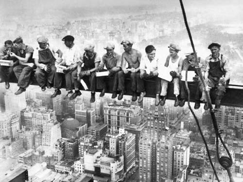 Eating Above Manhattan by Photography Collection | 23 1/2 x 31 1/2 