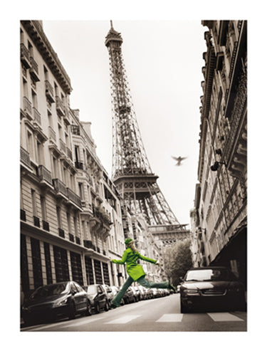 Big Jump in Paris by T. Kruesselmann | 31 1/2 x 23 1/2 Fine Art Print
