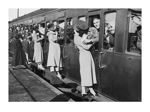 Kissing the Sweethearts Goodbye by E. Dean | 23 1/2 x 31 1/2 Fine Art Print