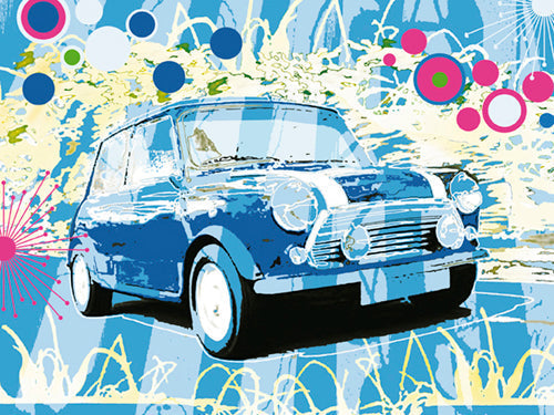Framed Art Vintage Mini Cooper by Michael Cheung | 23 1/2 x 31 1/2