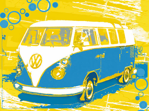 Framed Art Vintage VW Bus by Michael Cheung | 23 1/2 x 31 1/2