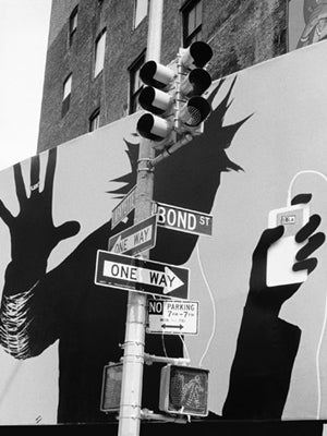 Bond Street Billboard by Henri Silberman | 31 1/2 x 23 1/2 Fine Art Print