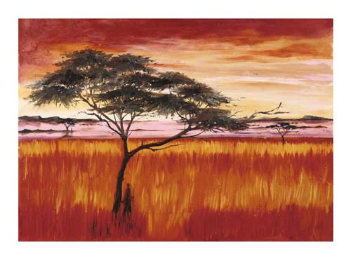 Serengeti Dusk by Emilie Gerard | 23 1/2 x 31 1/2 Fine Art Print