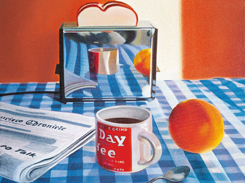 Framed Art Reading the Chronicle by Sergio Galli | 23 1/2 x 31 1/2