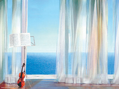 Framed Art L'Air du Temps Violine by Isabelle Aubonne | 23 1/2 x 31 1/2