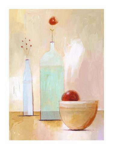 Still Life on Yellow Table by Nicola Evans | 31 1/2 x 23 1/2 Fine Art Print
