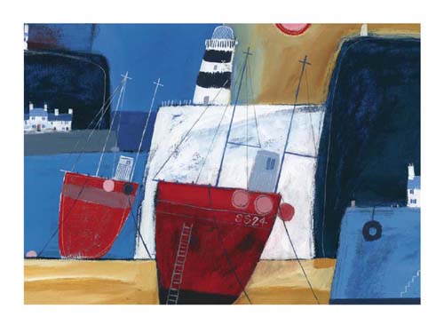 Two Red Boats by Dave Jaundrell | 23 1/2 x 31 1/2 Fine Art Print