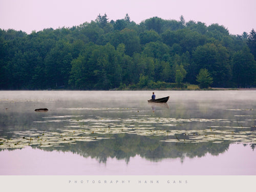 Mountain Lake Fisherman by Hank Gans | 23 1/2 x 31 1/2 Fine Art Print