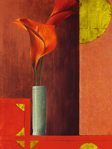 Still Life with Red Callas II by Mira Latour | 31 1/2 x 23 1/2 Art 