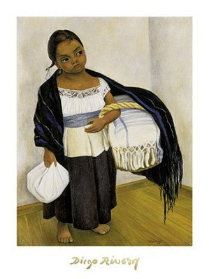 Nino con Cestp by Diego Rivera | 31 1/2 x 23 1/2 Fine Art Print