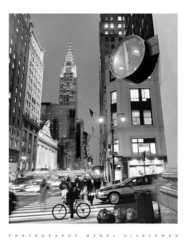 Chrysler Clock, Madison Avenue by Henri Silberman | 31 1/2 x 23 1/2