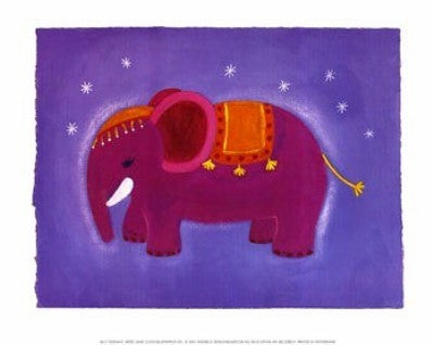 Framed Art Elephant by Janie Coath | 9 1/2 x 11 3/4