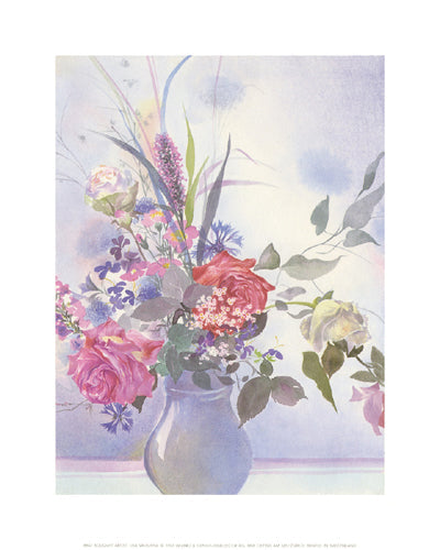 Framed Art Bouquet by Lisa Valbuena | 11 3/4 x 9 1/2