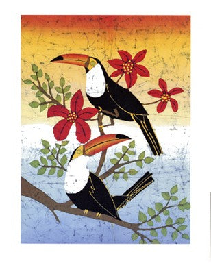 Two Tucans by Pablo Mendes | 11 3/4 x 9 1/2 Fine Art Print