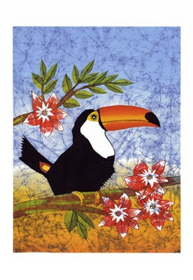 Tucan with Flower by Pablo Mendes | 11 3/4 x 9 1/2 Fine Art Print