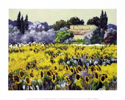 Dans les Tournesols by Anne-Marie Ruggeri | 9 1/2 x 11 3/4 Fine Art Print