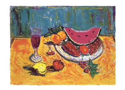 Framed Art Le Pasteque by Ernest Audibert | 9 1/2 x 11 3/4
