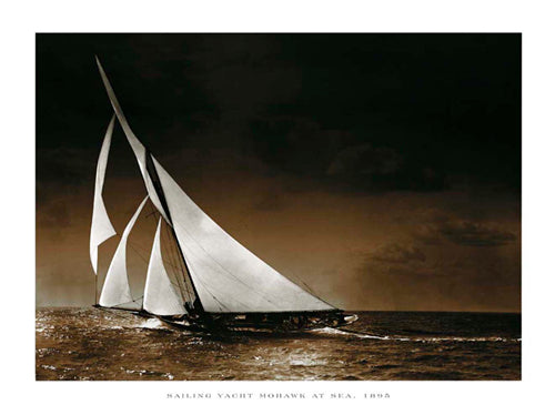 Sailing Yacht Mohawk at Sea, 1895 by Photography Collection