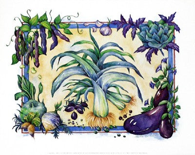 Leeks by Monika Broeske | 9 1/2 x 11 3/4 Fine Art Print