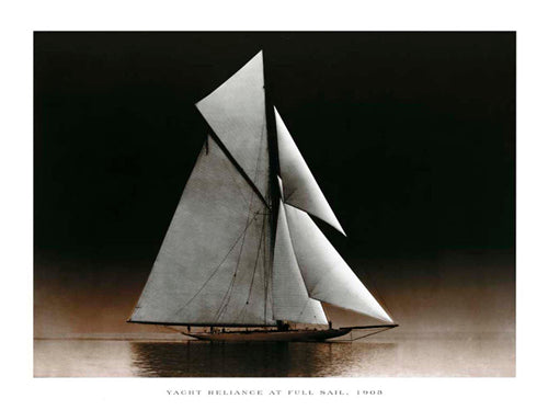 Yacht Reliance at Full Sail, 1903 by Photography Collection