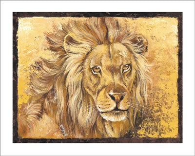 Lion Portrait by Philippe Genevrey | 9 1/2 x 11 3/4 Fine Art Print